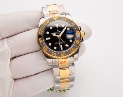 ROLEX GMT  904L Steel 8215 Movement 40MM Black Watch